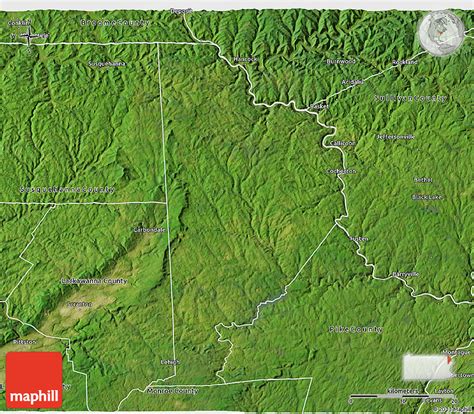 Satellite 3d Map Of Wayne County