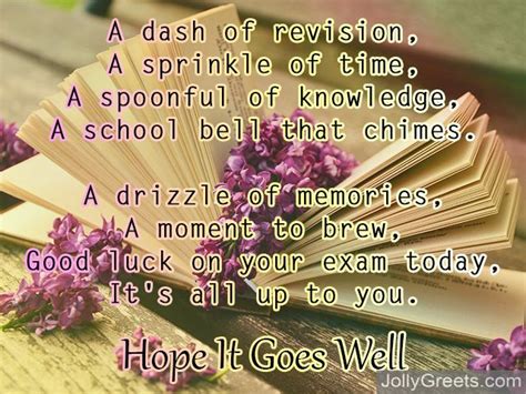 You are going to be amazing! Good Luck Poems for Exams: Best Wishes for Exams