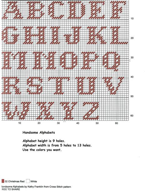 Handsome Alphabet Plastic Canvas Letters Cross Stitch Patterns Alphabet