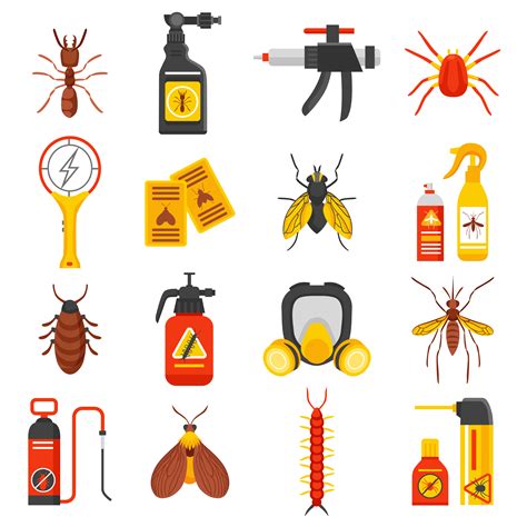 Pest Control Icons Set 483634 Vector Art At Vecteezy