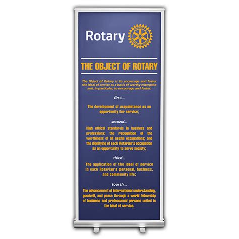 Rotary Retractable Banner Rotary Club Supplies Russell Hampton Company