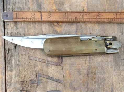 Antique C19th Victorian Period Folding Bowie Knife Buffalo Etsy