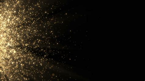 Particles Gold Glitter Award Dust Vidéo De Stock 100 Libre De