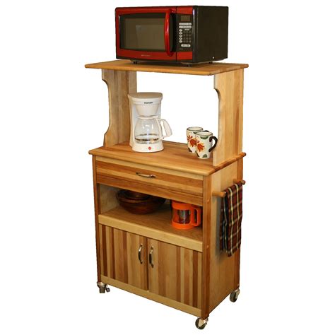 Catskill Craftsmen Inc Microwave Cart With Openenclosed Storage