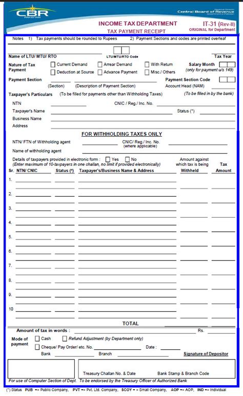 Admission forms are available from 15 july 2020 to 27 july 2020. Income Tax Form 2020 for Department TAX Payment Receipt in ...