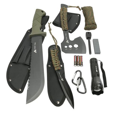 Ozark Trail 12 Pack Camping Tool Set Knives And Tools Olive Model 4987