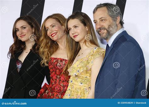 Judd Apatow Leslie Mann Maude Apatow And Iris Apatow Editorial Stock Image Image Of
