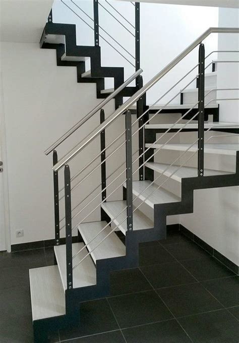 Interior Simple Design Steel Stair With Solid Oak Tread China Stair