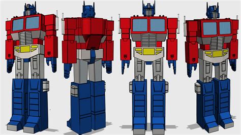 optimus prime model made by me transformers gambaran