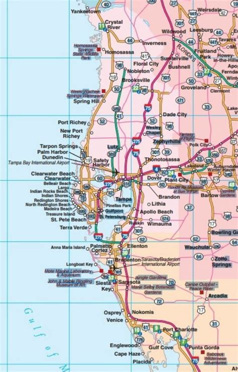 Florida Map With Cities And Towns Mary W Tinsley