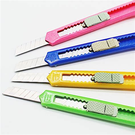 4pcslot Utility Knife Plastic Shell Knife School Office Utility Knife