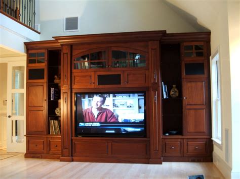 Hand Crafted Mahogany Entertainment Center By Stephen Cabitt Company