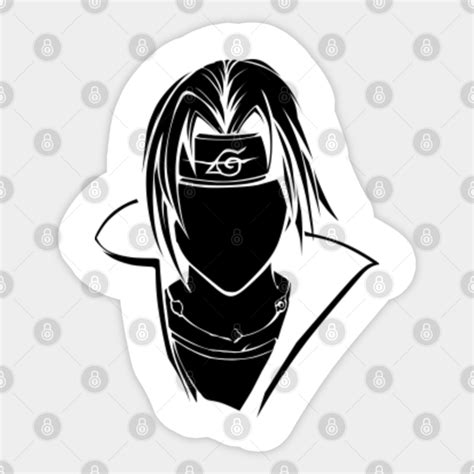 Itachi Black And White Itachi Sticker Teepublic