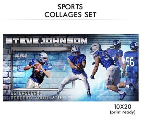 Steve Sports Collage Photoshop Template