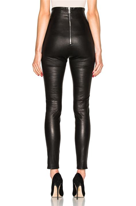 Theperfext Jessica High Waisted Leather Leggings In Black Fwrd