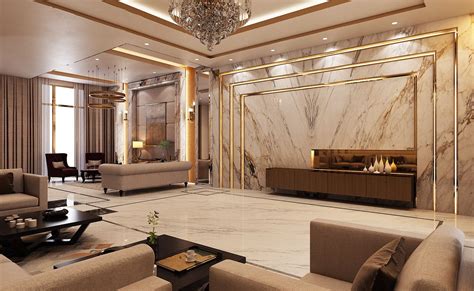 Luxury Modern Villa Qatar On Behance Modern Home Interior Design
