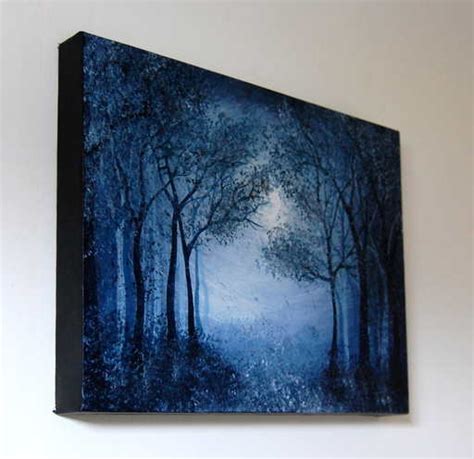 Moonlit Forest Original Acrylic Painting
