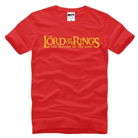 Movie The Lord Of The Rings Letter Printed Mens T Shirt T Shirt Men