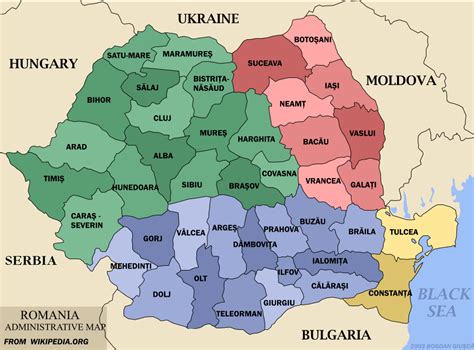 Map Of Romania Administrative Divisions Online
