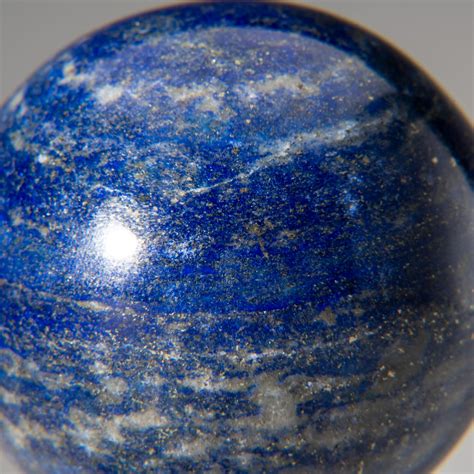 Genuine Polished Lapis Lazuli Sphere Acrylic Display Stand 12 Lb