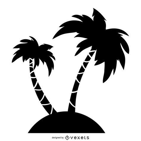 Download this palm tree vector illustration now. Palm Trees Silhouette Illustration - Vector Download