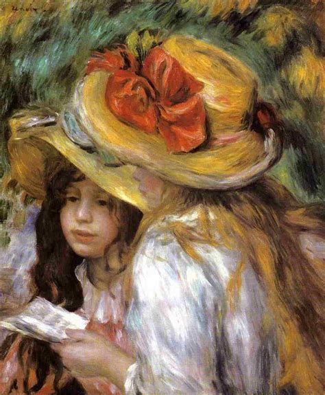 Pierre Auguste Renoirtwo Young Girls Reading Renoir Renoir