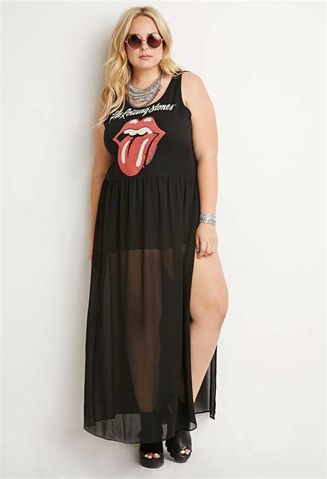 Rolling Stones Maxi Dress Plus Size Outfits Concert Outfit Plus Size