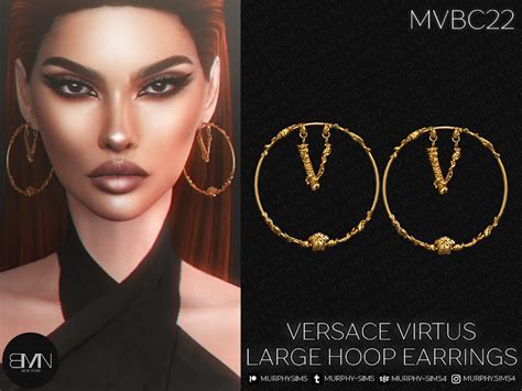 Versace Virtus Large Hoop Earrings Mvbc22 Murphy X Bradford X Noctis