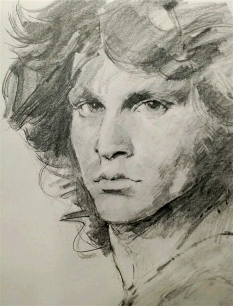 16x20 Jim Morrison Coal Pencil Sketch Jim Morrison Music Sketch