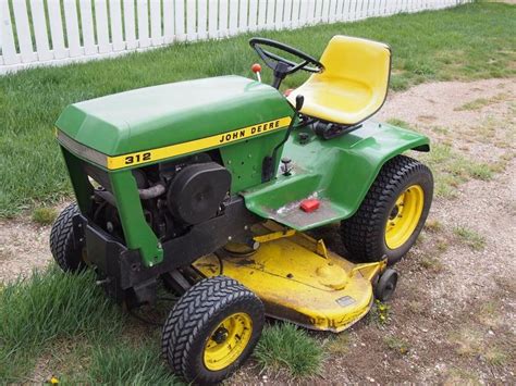 John Deere 312 Garden Tractor And Attachments Mower And Tiller