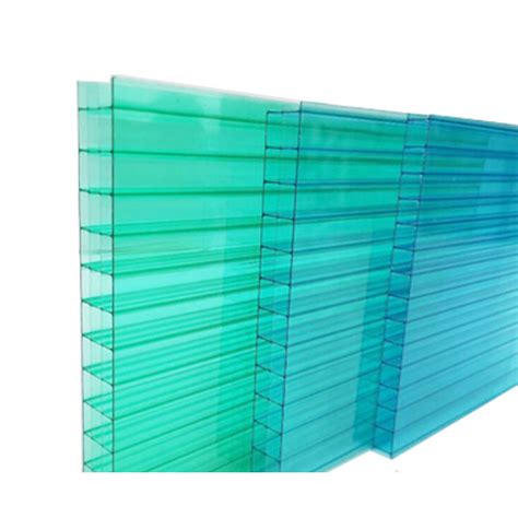 2 Layer 8mm Customized Color Polycarbonate Sheet Sun Shade Roof Polycarbonate Hollow Sheet For