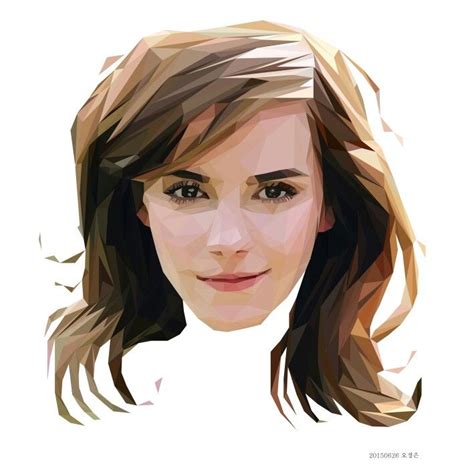 Polygone Ai Illustrator Illust Emma Watson Hollywood Woman Art Desidn