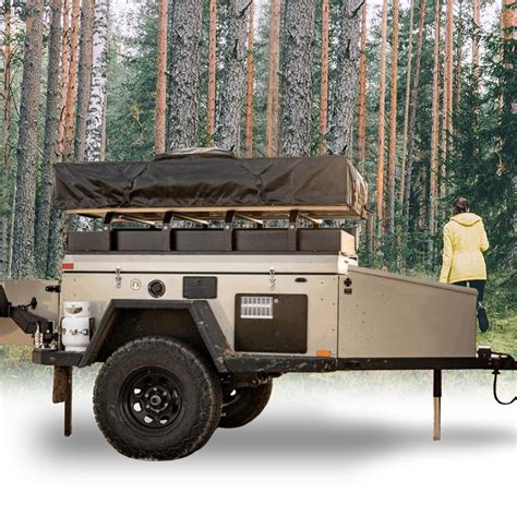 Australia Offroad Small Lightweight Camping Trailer With Rooftop Tent