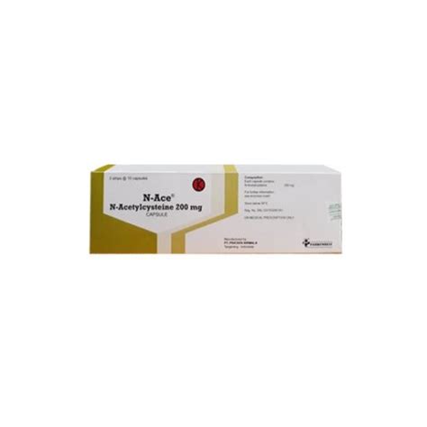 N Ace 200 Mg 10 Kapsul Manfaat Kandungan Dosis Dan Efek Samping