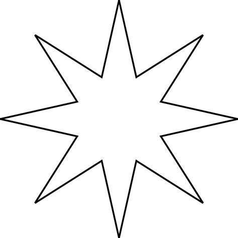 8 Pointed Star Template Printable Diy Crafts