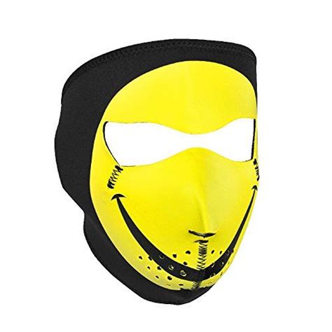 Zanheadgear Neoprene Smiley Face Design Face Mask Multicolor One