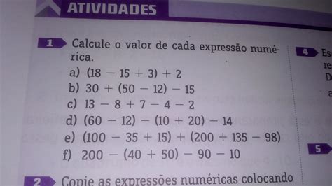 Determine O Valor Das Expressões Numericas