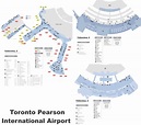 Map of Toronto airport: airport terminals and airport gates of Toronto