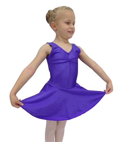 Skirted Leotard Lycra Ruched Front For Ballet Dance Class