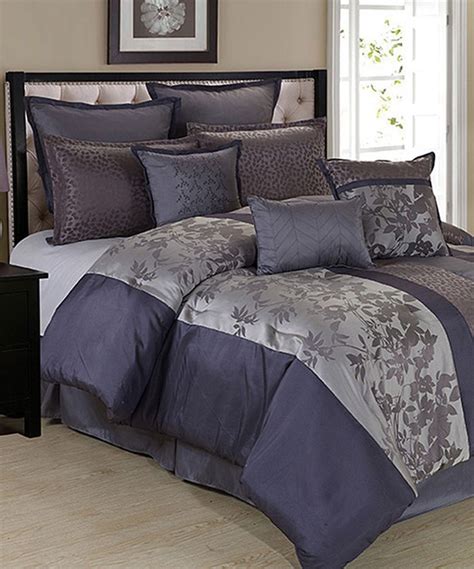 Take A Look At This Purple Gray Leaf Reversible Seven Piece Comforter