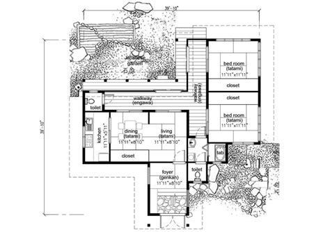 Traditional Japanese House Plan 930 Sqft Modern House Floor Plans