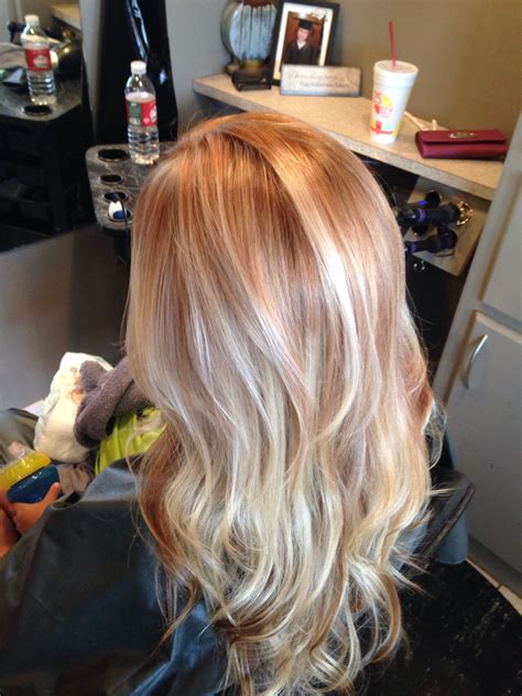 Add some dimension to your ombré. Strawberry blonde hair with gold & copper tones! By ...