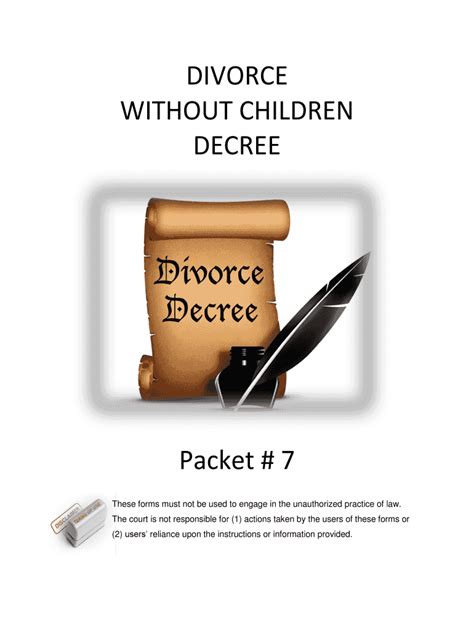 Divorce Children Decree Sample Fill Online Printable Fillable