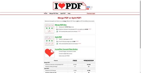 Ilovepdf Web Application To Join And Separate Pdf