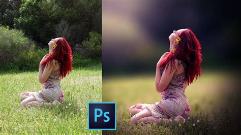 How To Blur Background And Retouching A Photo In Photoshop Cc Youtube