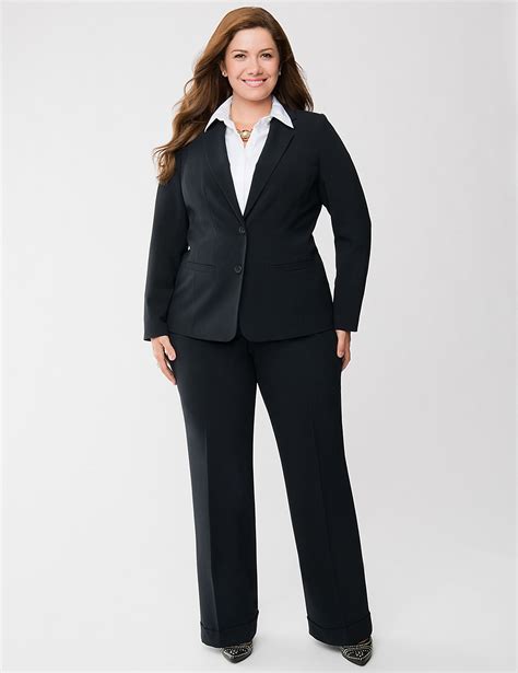 Tailored Stretch Fitted Jacket Plus Size Business Attire Business