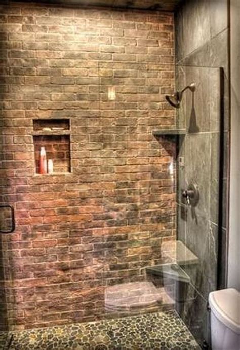 Metro bone brick tiles bathroom brick bathroom white brick tiles. 36 Nice Rustic Bathroom Decorating Ideas | Brick bathroom ...