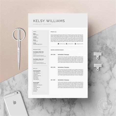 Word verfügt über eine entsprechende funktionen und bietet verschiedene designs an. 5 Seite Lebenslauf Vorlage / CV Template Pack ...