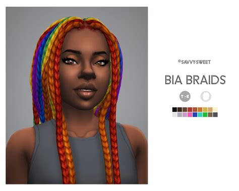 Bia Braids Sims Hair Sims 4 Black Hair Maxis Match