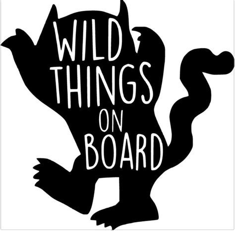 Wild Things On Board Svg Wild Thing On Board Etsy Cute Car Decals